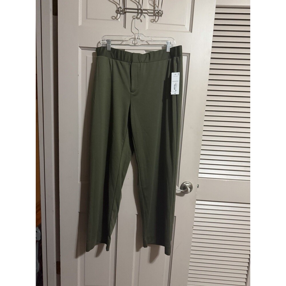 Liz Claiborne Womens Straight 4 Way Stretch NWT Olive Green Size 12